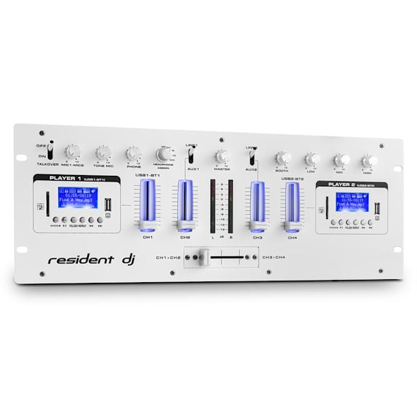 DJ405USB 4-csatornás DJ keverőpult, 2 x bluetooth, USB, SD, AUX, felvétel funkció - 10028789