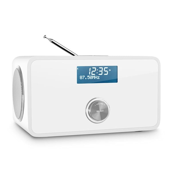 DABStep DAB / DAB + Digital Radio Bluetooth RDS FM Alarm Clock White - 10029107