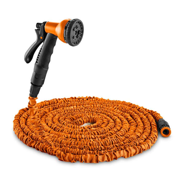 Flex 15, oranžová, flexibilní zahradní hadice, 8 funkcí, 15 m - 10029949