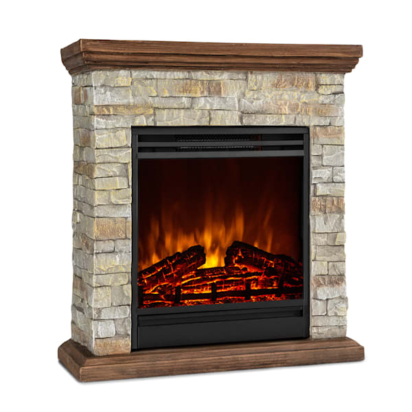Lienz 1800W 60cm Chimenea eléctrica con marco Marrón Claro