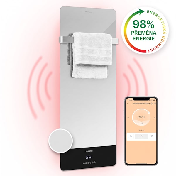 HotSpot Crystal Smart 850W 122x48,5cm Topné zrcadlo - 10035063