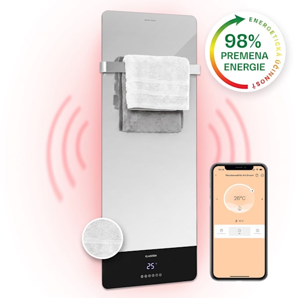 HotSpot Crystal Smart 850W 122x48,5cm Zrkadlový Infrapanel - 10035063