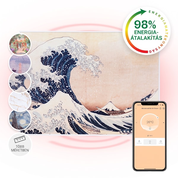 Wonderwall Art Smart 500W 60x80cm Kép Infrapanel Hullámok