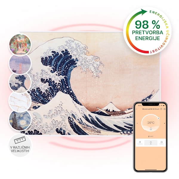 Wonderwall Art Smart 500W 60x80cm Infrardeča Slikovna Plošča Valovi
