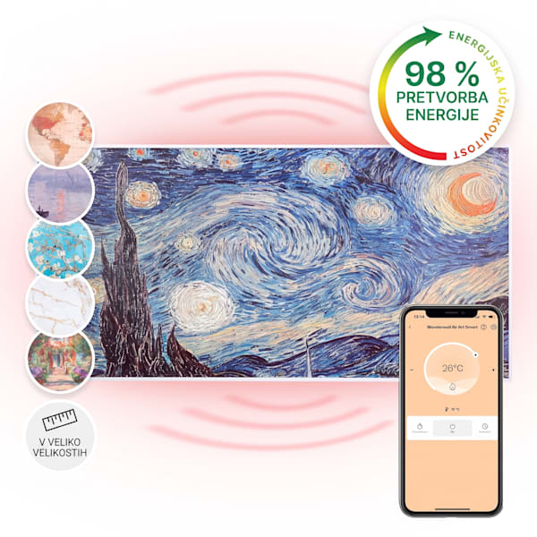 Wonderwall Art Smart 700W Infrardeča Slikovna Plošča Zvezdna Noč