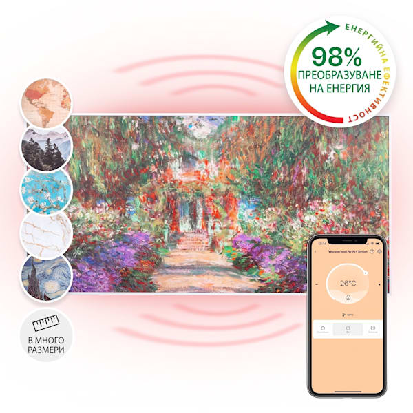 Wonderwall Art Smart 700W Инфрачервен Панел С Картина Градинска Пътека
