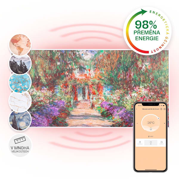 Wonderwall Art Smart 700W Obrazový Infrapanel Zahradní Stezka