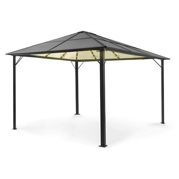 Pantheon Solid Sky Ambient Solar Gazebo con tetto grigio 3x4m - 10035906