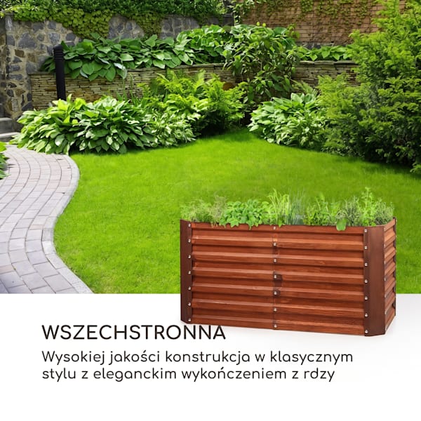 Terrabox 120x60x60 cm Skrzynia na warzywa Efekt rdzy - 10036153