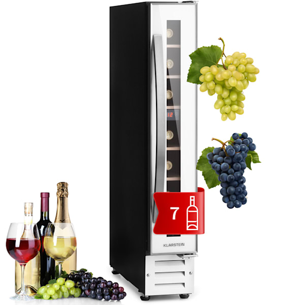 Vinovilla 15cm 7 Flaschen Einbau-Weinkühlschrank 1 Zone Weiß