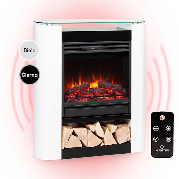 Studio 5 1800W 62cm Elektrický dekoračný krb s Úložným Priestorom Biela - 10038400