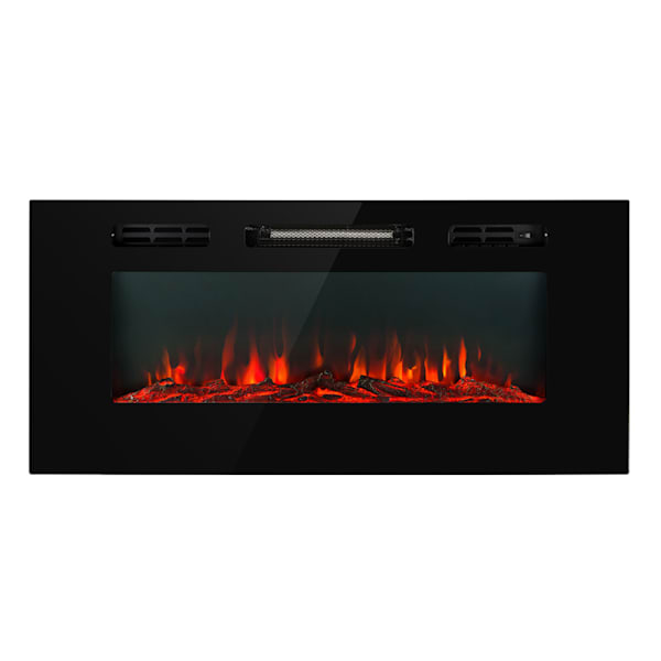 Galeras 1800W 102cm Lareira Elétrica de Parede​ Preto - 10038687
