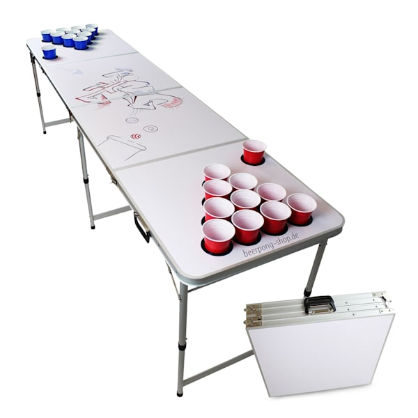 Backspin Beer Pong set de mesa blanco casero - 52038830