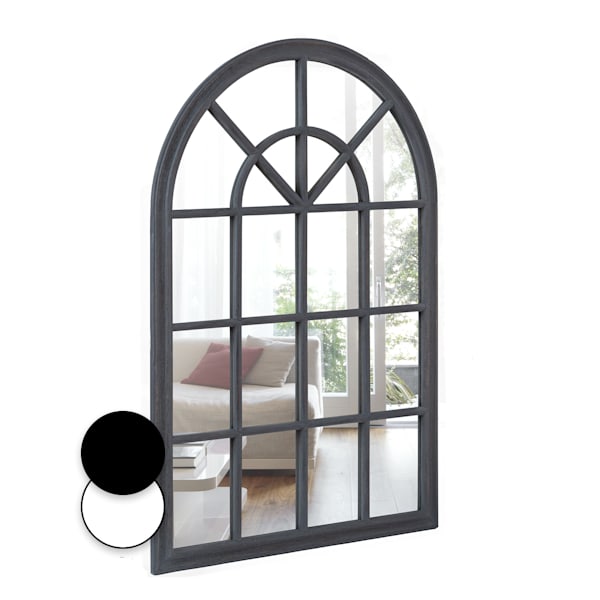 Savile francosko okensko ogledalo Lesen okvir 120 x 80 cm - 10039443