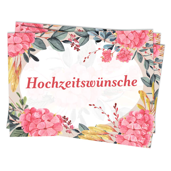 Hochzeitswünsche Kartki z życzeniami ślubnymi w języku niemieckim - 10039760