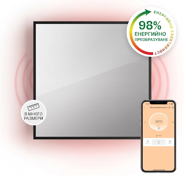 La Palma Smart 500W 60х60см Инфрачервен панел огледало