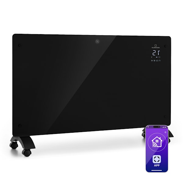 Bansin Crystal Smart 2500W 25m² Convector Eléctrico Negro