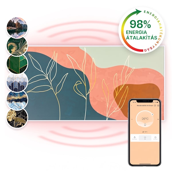 Wonderwall Art Smart 700W Kép Infrapanel Arany Vonalak