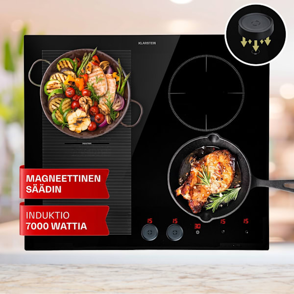 MagniChef 60cm Induktioliesi 4 Levyä Musta - 10041381