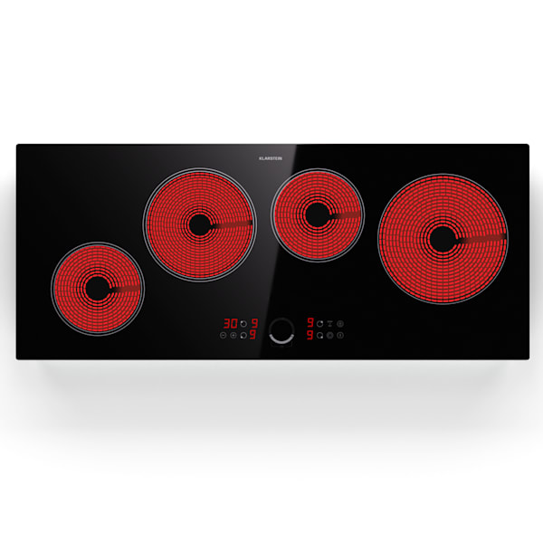 Virtuosa 90cm Plaque Vitrocéramique 4 Feux Noir - 10045618