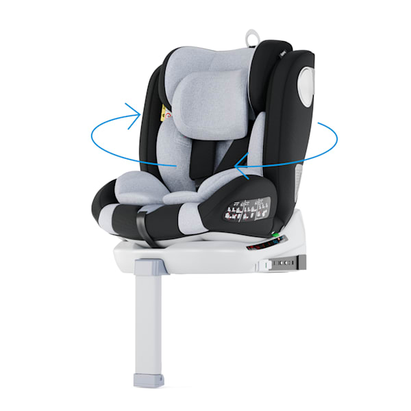 Silla de coche giratoria para niños Onboard 360° con pata de apoyo para 40 - 150 cm de altura corporal con sistema ISOFIX y sistema de arnés de 5 puntos ECE R129 - 10045774