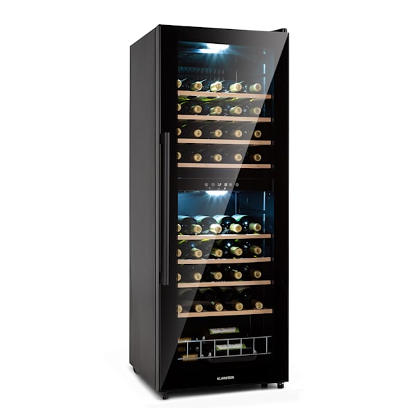Barossa 48cm 54 Botellas Vinoteca 2 Zonas Negro