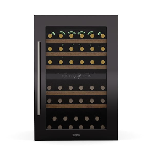Vinsider 60cm 57 Botellas Vinoteca Bajo Encimera 2 Zonas Negro