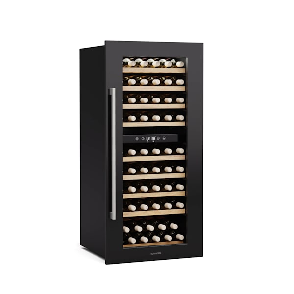 Vinsider 60cm 79 Botellas Vinoteca Bajo Encimera 2 Zonas Negro