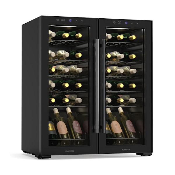 Shiraz 70cm 36 Botellas Vinoteca 2 Zonas Negro