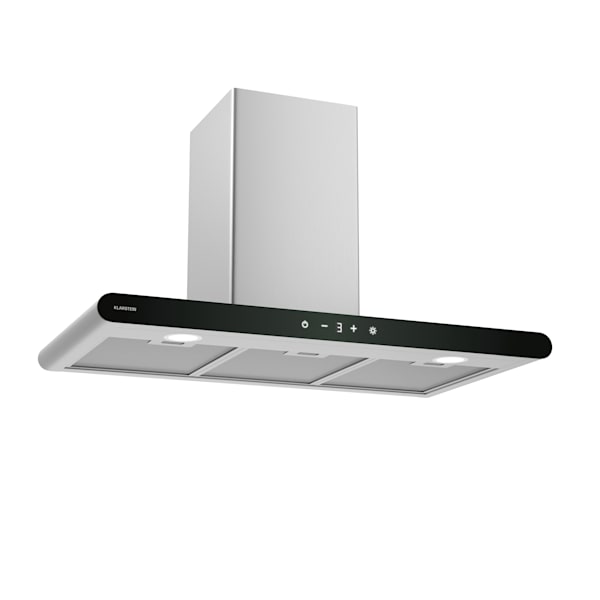 CurveVent 90cm 676m³/h Campana Extractora de Pared Plata