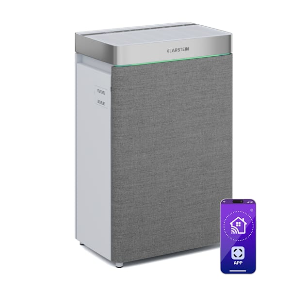 AireLux Smart 60m² 400m³/h Deshumidificador y purificador de aire Gris