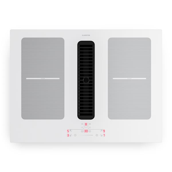 Full House 70cm 4 Pits Inductiekookplaat met Afzuiging Wit - 10048317