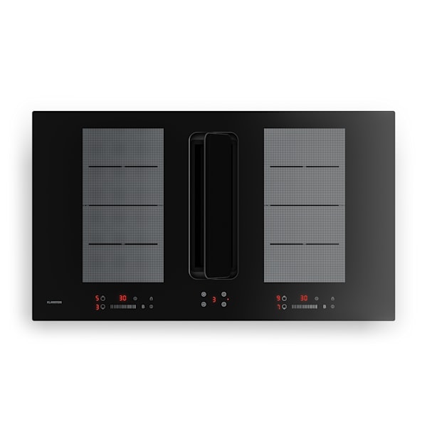 ChefFusion 90cm 4 Platten Induktionskochfeld mit Dunstabzug Schwarz - 10048694