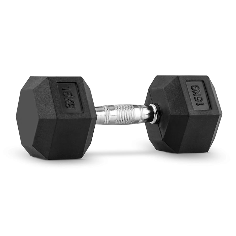 Capital Sports Hexbell Lot de 2 haltères courts Dumbbell 15kg 2x 15 kg