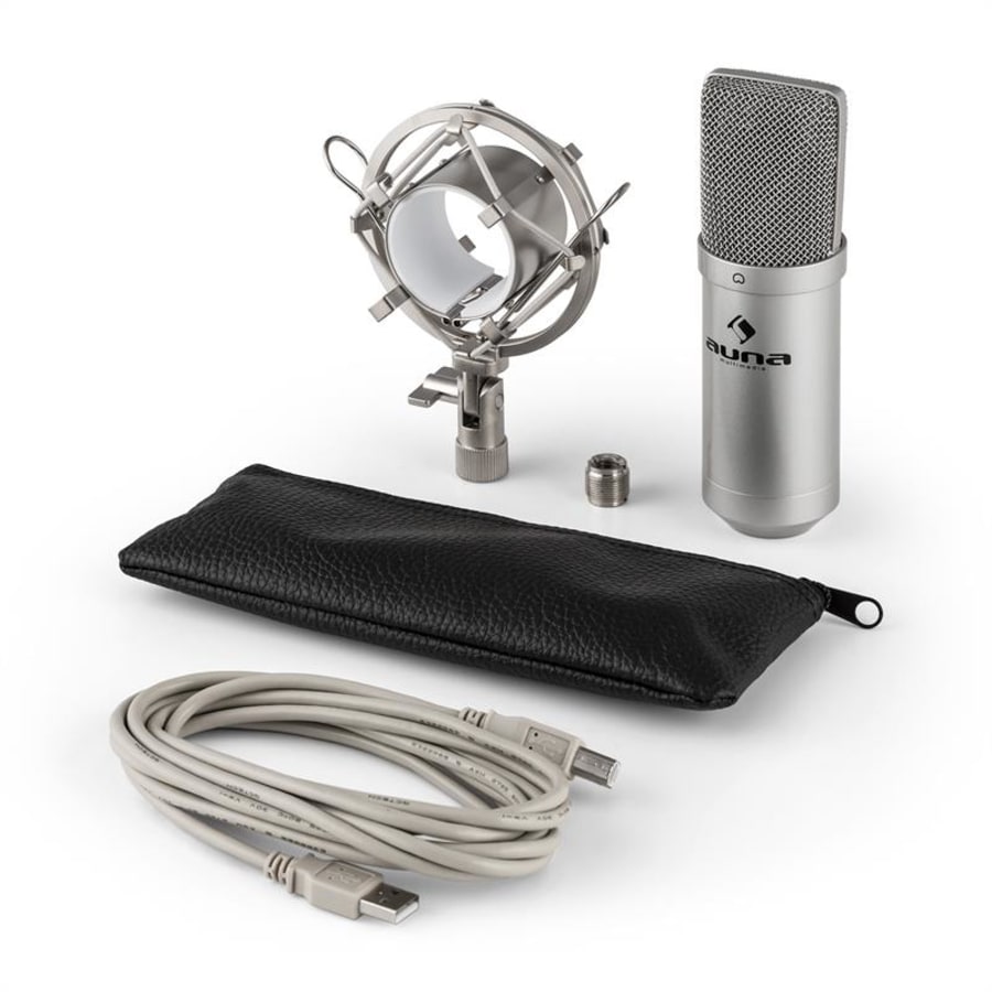 auna MIC-900S Set micro USB V4 condensateur filtre anti-pop perche