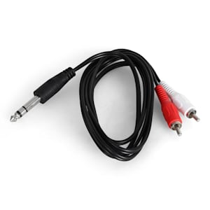 CJ-264 Stereo-Cinch-zu-1x6,3mm-Klinke-Adapter-Kabel 1,5 Meter