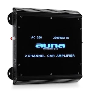 Amplificador coche Auna W2-AC200 2 canales LED. 2000 W