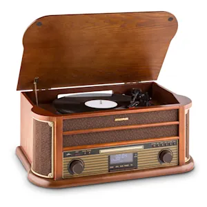 Belle Epoque 1908 Retro Vintage Stereo Turntable Vinyl FM CD MP3 USB