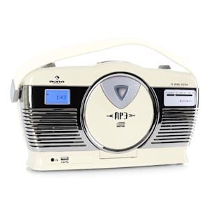 RCD-70 Radio retro FM USB CD pilas beige
