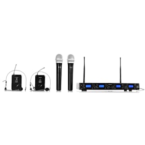 UHF-550 Sistema de microfonía inalámbrica 4 canales