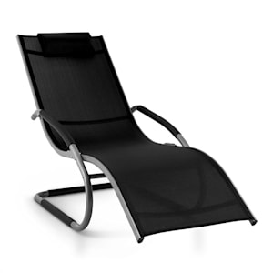 Sunwave Gartenliege Liegestuhl Schwingliege Relax Aluminium schwarz
