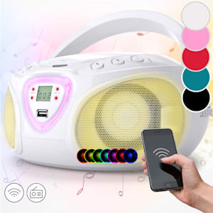 Roadie CD Boombox UKW-Radio Lichtshow CD-Player Bluetooth 5.0
