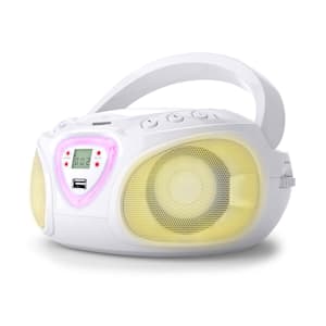 Roadie CD Boombox, radio FM, giochi di luci, lettore CD, Bluetooth 5.0