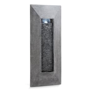 Niagara väggfontän LED 37x88x9 cm pump natursten-utseende
