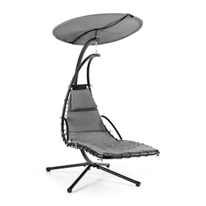 Dahlia Noble Grey Chaise longue suspendue 200cm + pare soleil métal