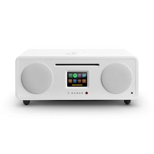 NUMAN Two - Radio por Internet de diseño 2.1 con reproductor de CD 30 W USB Bluetooth Spotify Connect DAB+ control por App Podcast