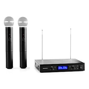 VHF-400 Duo1 2-Channel VHF Wireless Microphone Set 1 x Receiver + 2 x Hand Microphones