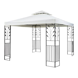 Odeon Beige Gazebo 3x3m Acciaio Poliestere beige chiaro