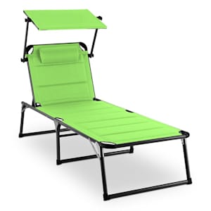 Amalfi Juicy Lime Sonnenliege 70x37x200cm Sonnenblende Grün