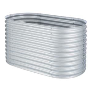 High Grow Upphöjd bädd Trädgårdsbädd 1,6m Zink-Aluminium silver